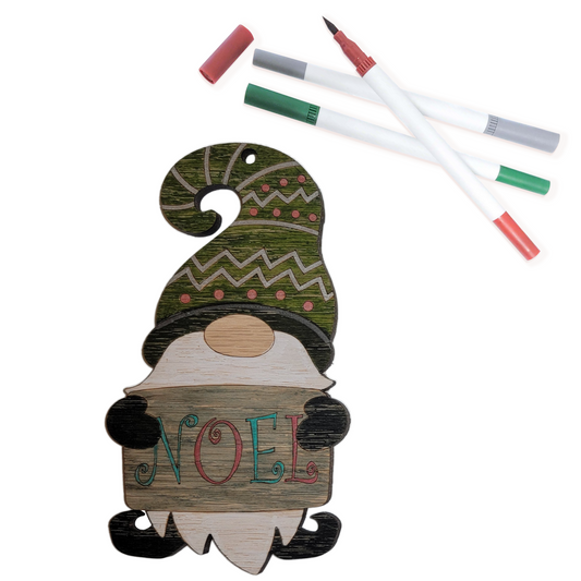 DIY Coloring Kit - Christmas Gnomes - NOEL