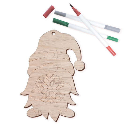 DIY Coloring Kit - Christmas Gnomes - Snowflake