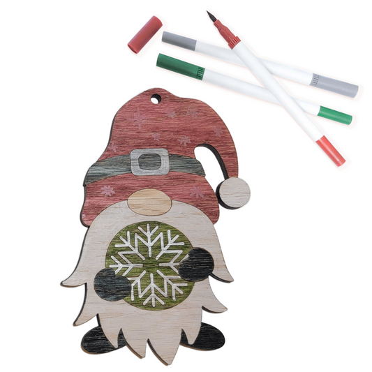 DIY Coloring Kit - Christmas Gnomes - Snowflake