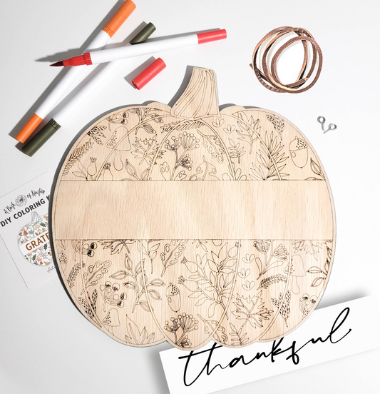 DIY Coloring Kit - Autumn Pumpkin