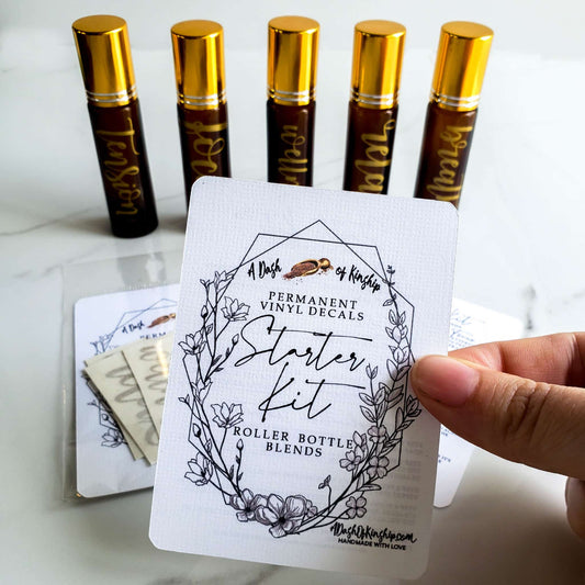 Starter Kit Essential Oil Roller Bottle Labels