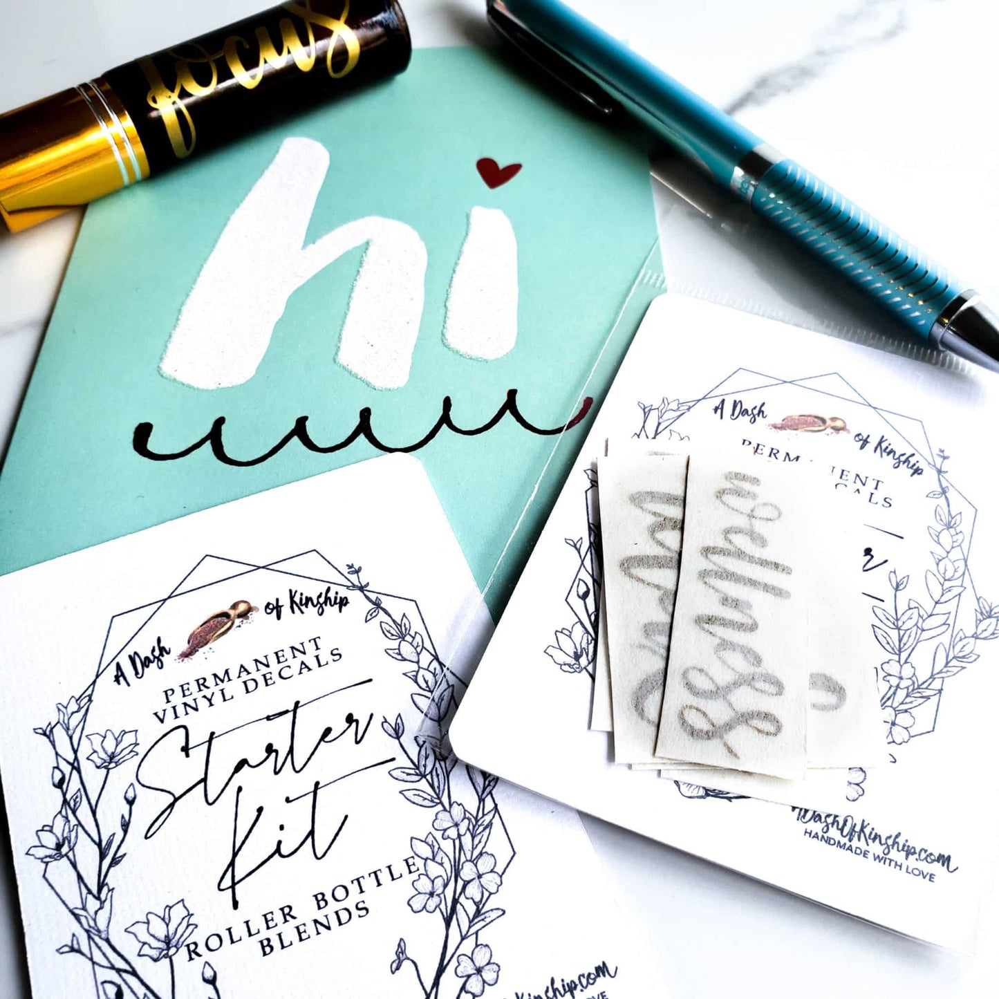 Starter Kit Essential Oil Roller Bottle Labels