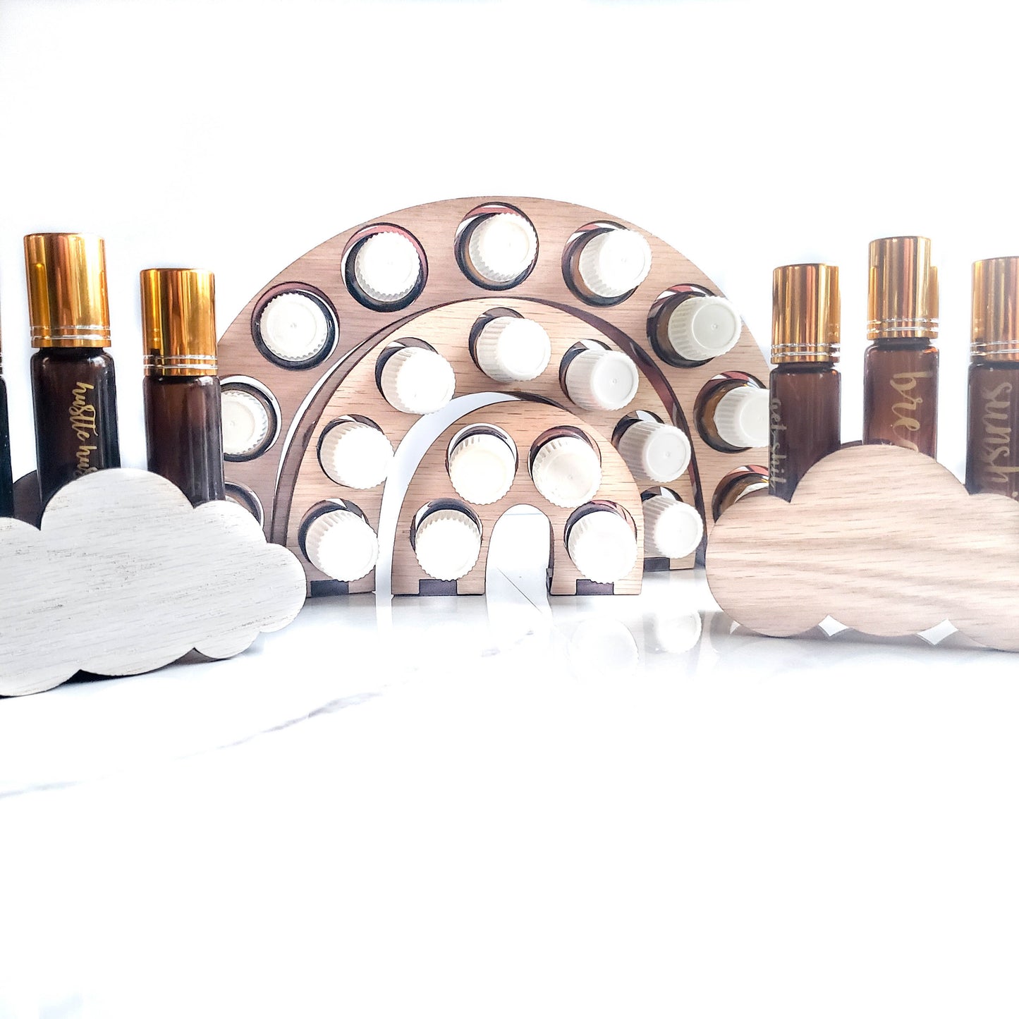 Rainbow Essential Oil Rack w/ Clouds