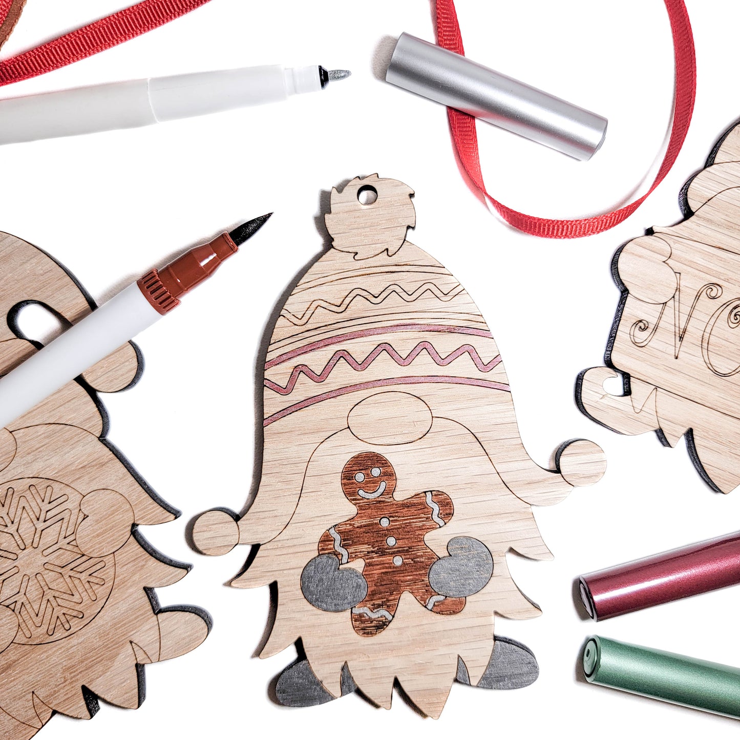 DIY Coloring Kit - Christmas Gnomes - Gingerbread Man