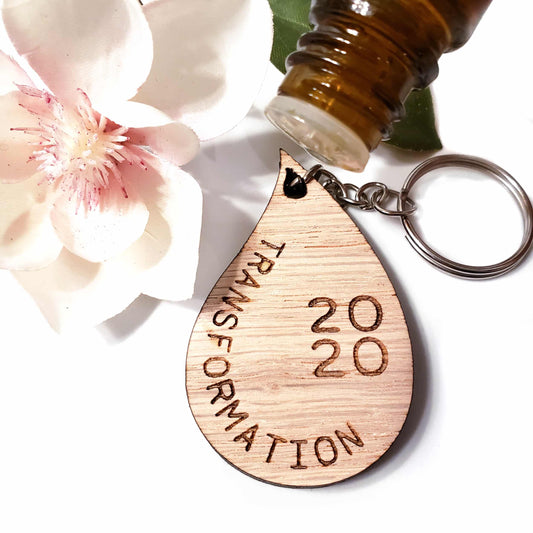 Transformation | Drop Wood Diffuser Keychain