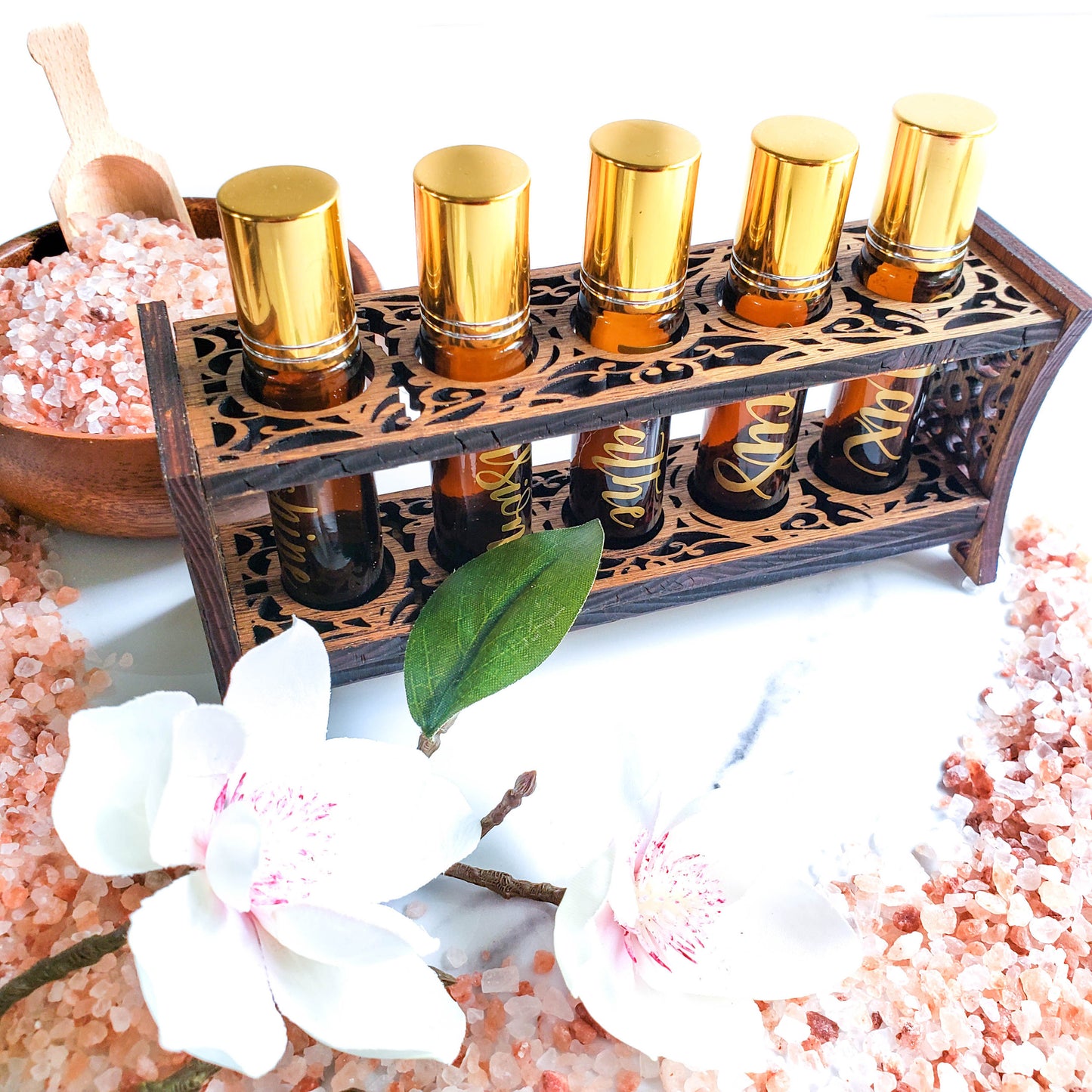 Floral Roller Bottle Stand