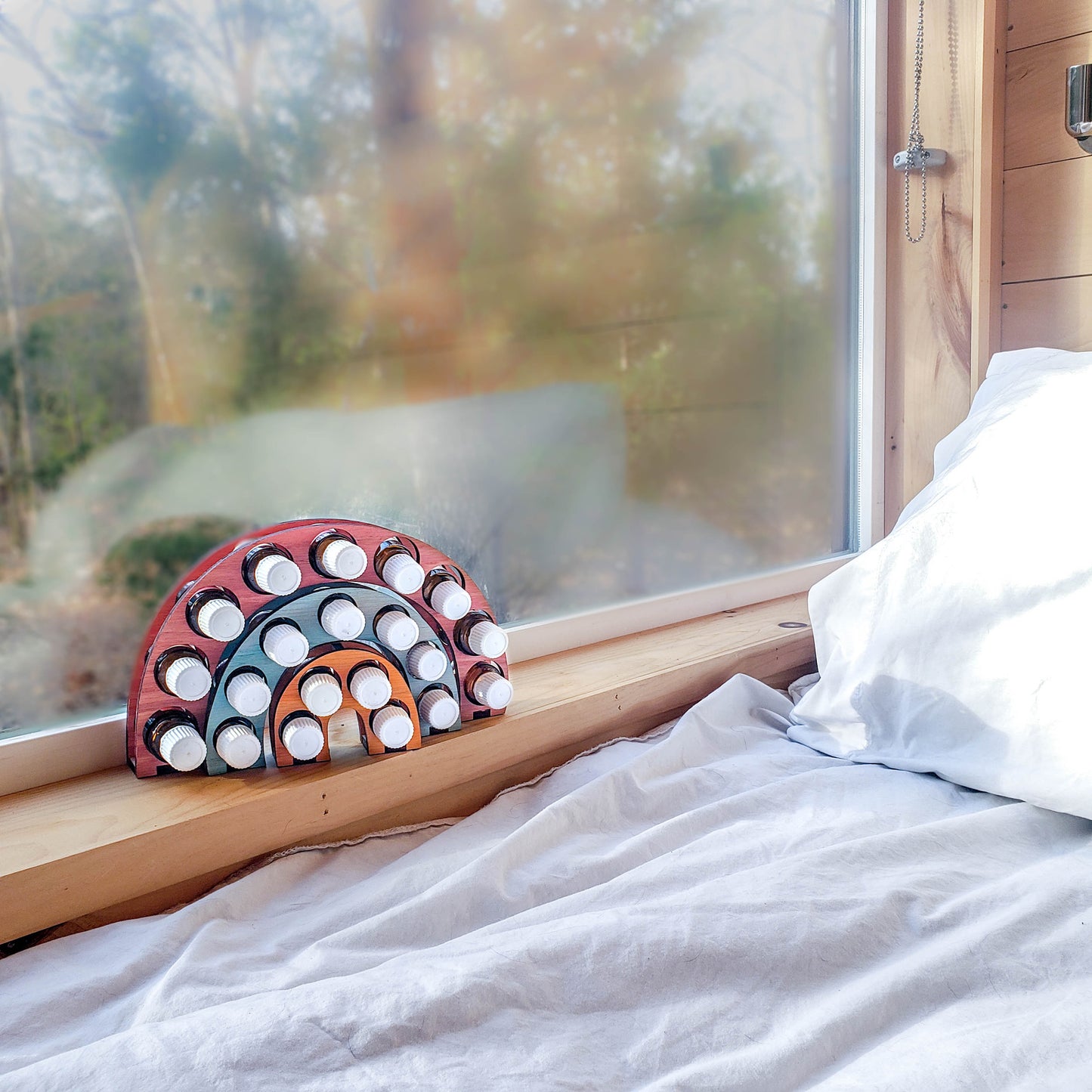 Rainbow Essential Oil Rack w/ Clouds